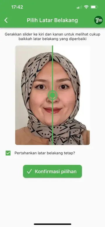 Aplikasi 7ID: Foto 3x4 Latar Belakang Putih