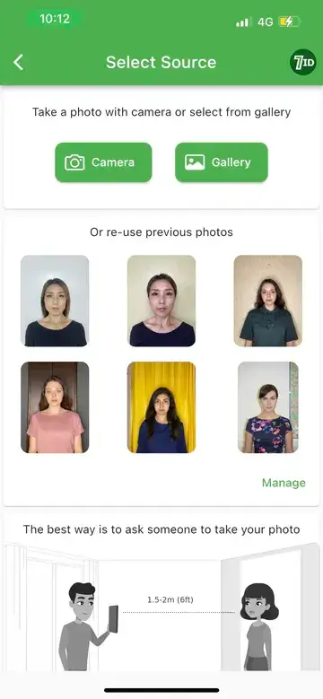 Aplicația 7ID: Visa Photo Maker japonez